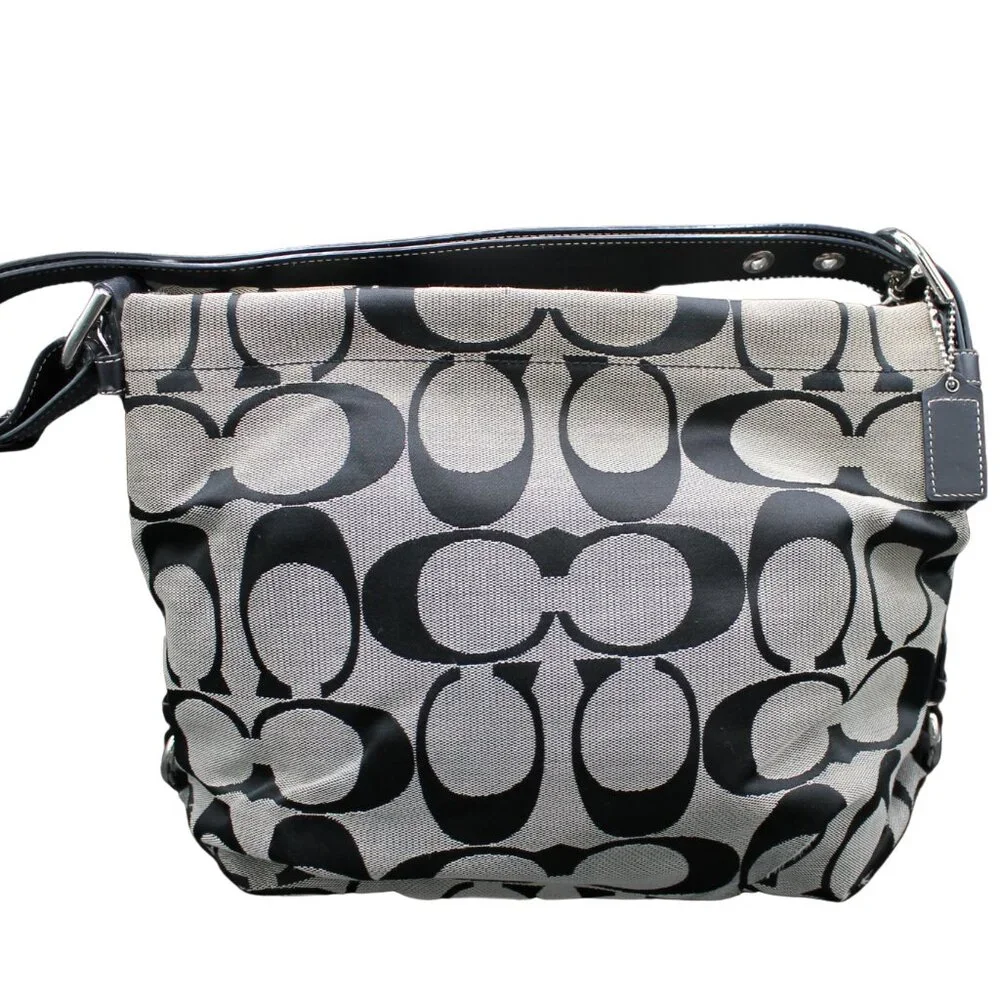 COACH Signature Shoulder Bag, Handbag Purse, Adjustable Strap, Hobo Style F15067 - Picture 1 of 11